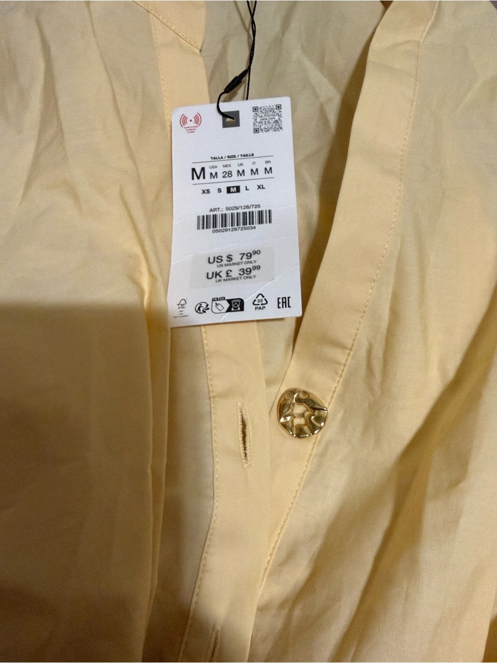 Zara Pale Yellow Sleeveless Belted Midi Dress - Picture 3 of 7